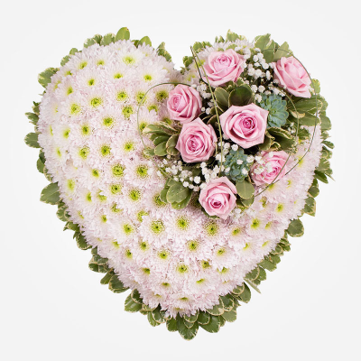 Eco Heart SYM-353 - Classic Heart on Eco Base. Heart  27cm/10.5". Foliage edge.