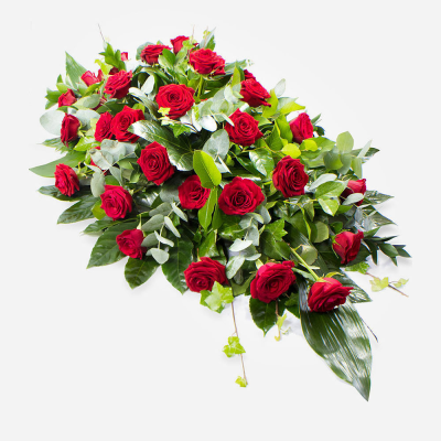Single Ended Spray SYM-305 - Red Rose Single Ended Spray, approx 3ft. 
Not available for same day delivery.