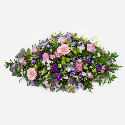 Single Ended Spray SYM-306 - Purple & Pink Single Ended Spray. Approx 90cm long / 45cm width. 

Not available for same day delivery.